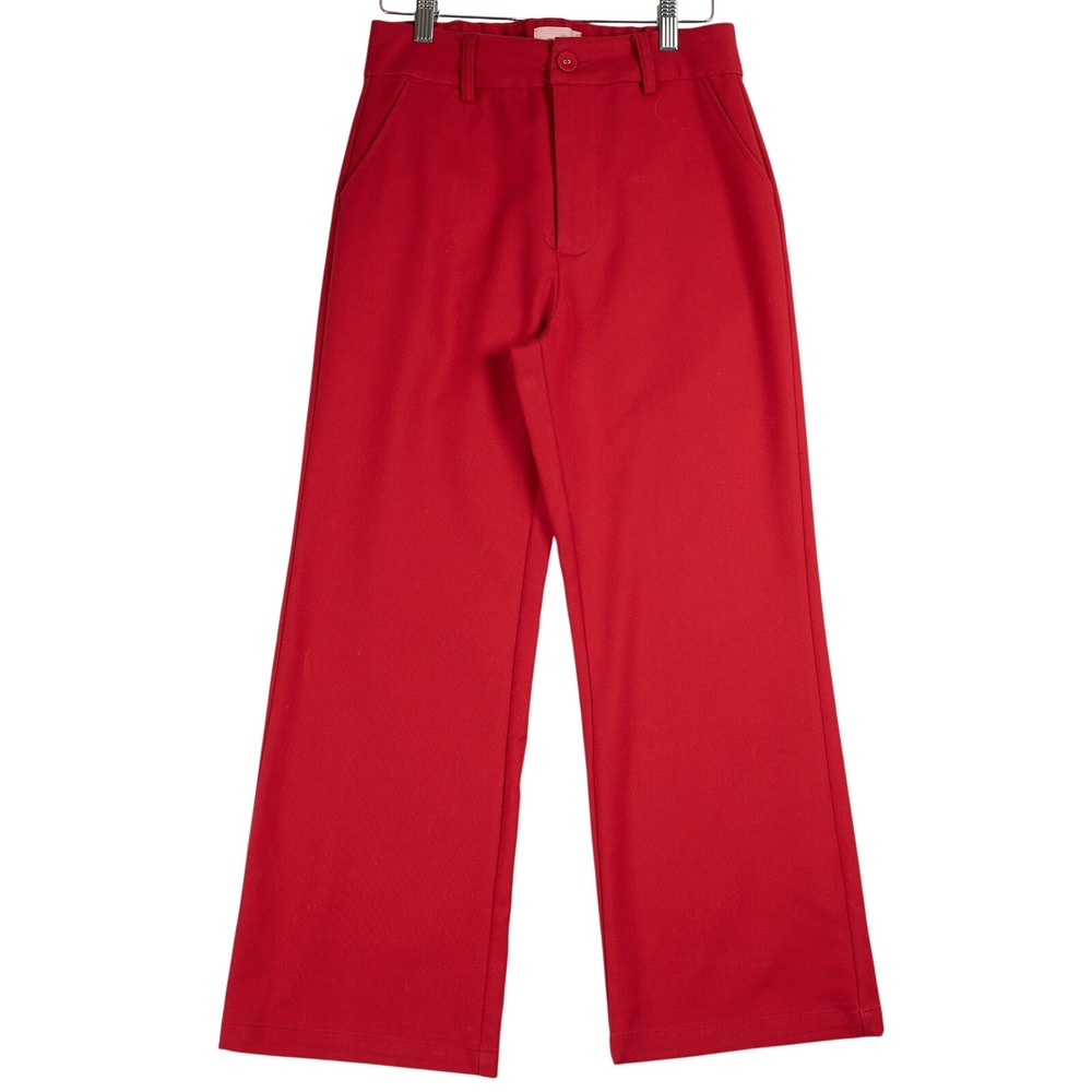 Show Me Your Mumu DJ Cropped Pants Red Suiting Wide Leg Womens S‎ MR2-5177 RS10
